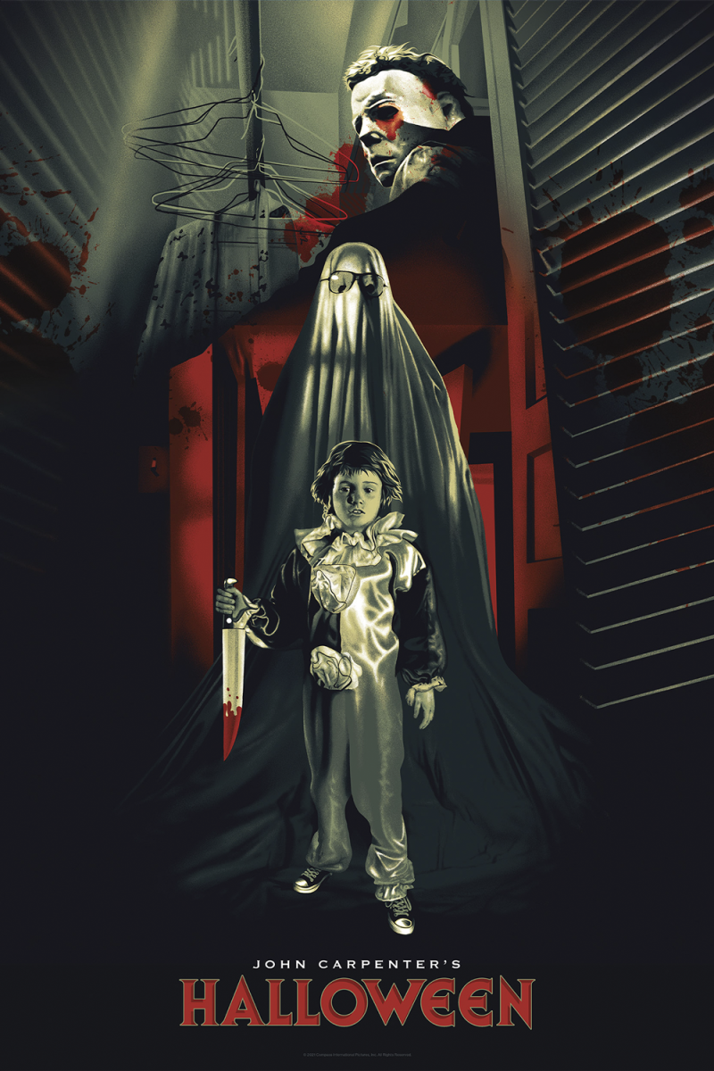 Halloween By James Neal (Pearlescent) Movie Poster by Moor-Art Gallery Ltd.