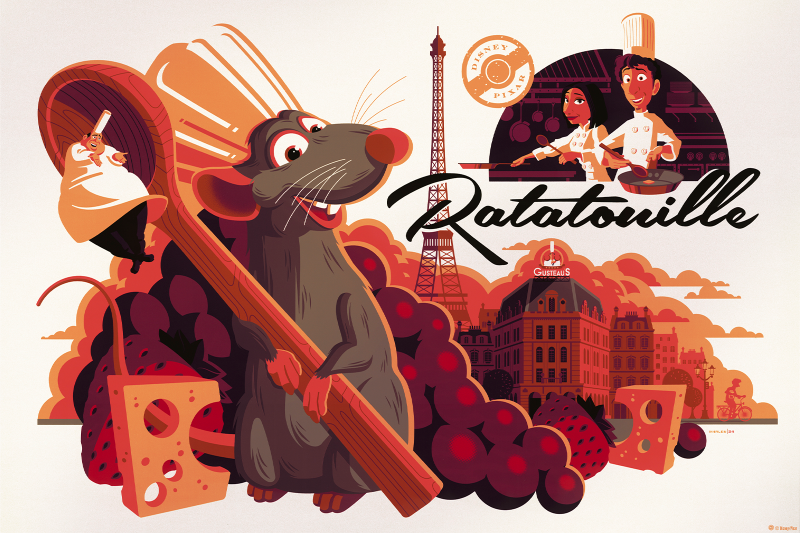 Ratatouille Movie Poster by Cyclops Print Works