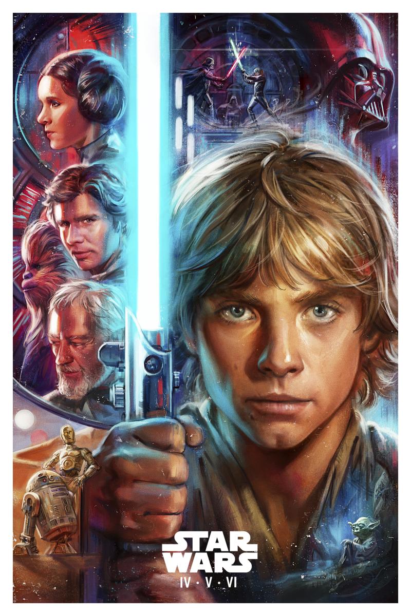 Star Wars: The Skywalker Saga IV V VI Movie Poster by Sideshow Collectibles