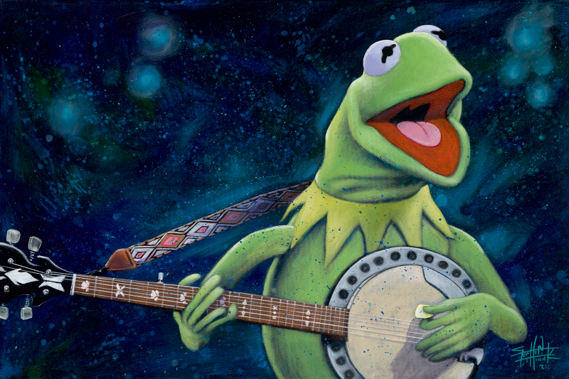 Kermit and His Banjo Art Print by Disney Fine Art
