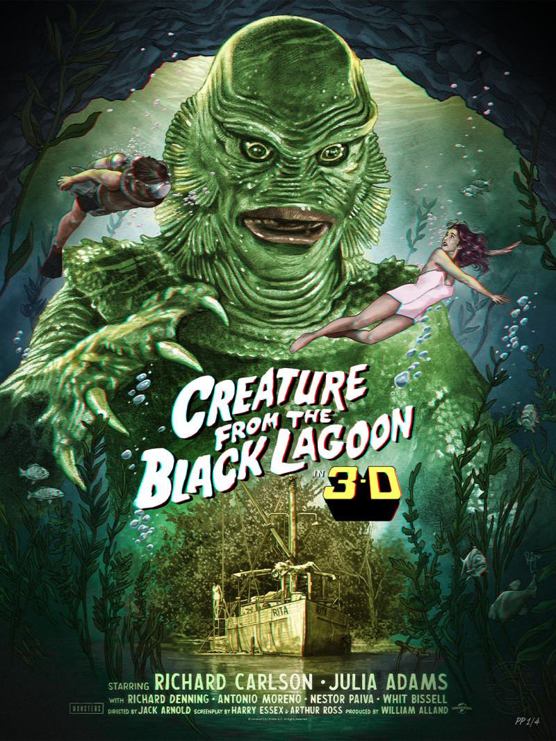 Creature from the Black Lagoon (3D Variant) Movie Poster by Sideshow Collectibles