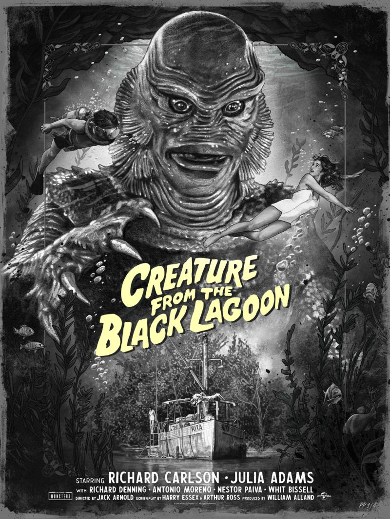 Creature From the Black Lagoon (Silver Screen) Movie Poster by Sideshow Collectibles
