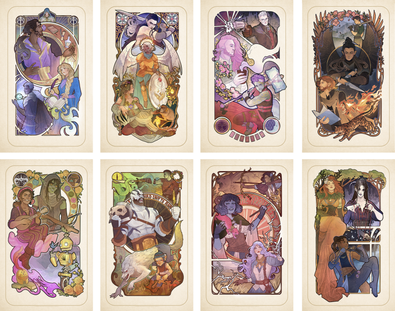 Critical Role 10th Anniversary: Set of 8 Art Print by Sideshow Collectibles