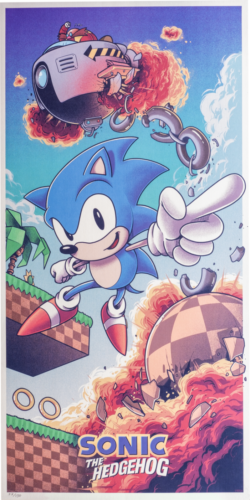Sonic the Hedgehog Art Print by Moor-Art Gallery Ltd.