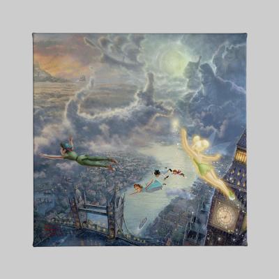 Tinker Bell and Peter Pan Fly to Never Land art print