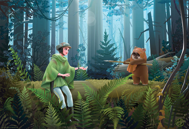 Leia Meets Wicket Art Print by ACME Archives