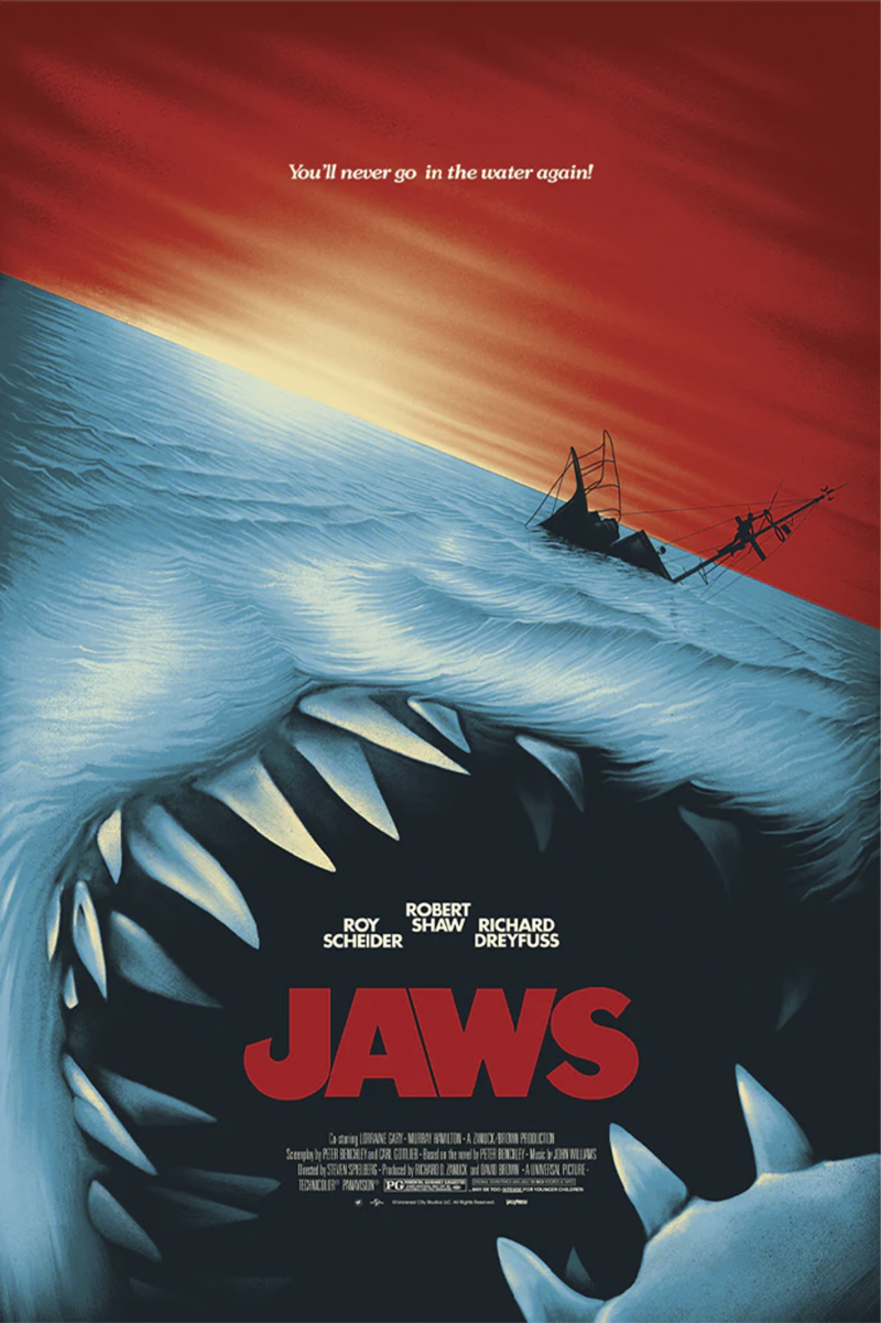 Jaws by Benedict Woodhead Movie Poster by Vice Press