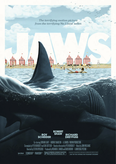 Jaws by Florey Movie Poster