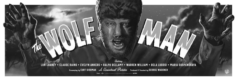 Universal Monsters: The Wolf Man Variant Movie Poster by Vice Press