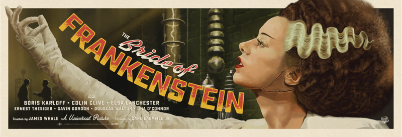 Universal Monsters: The Bride of Frankenstein Movie Poster by Vice Press