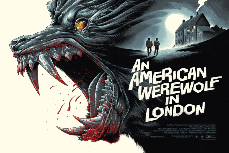 An American Werewolf in London Variant by Luke Preece Movie Poster by Vice Press