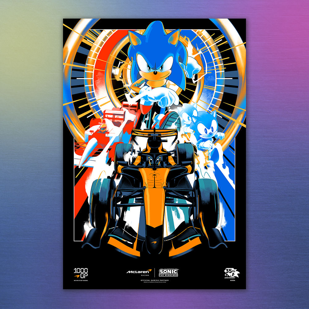 マイラソニック McLaren Racing X Sonic the Hedgehog 1000GP Art Print by Moor-Art