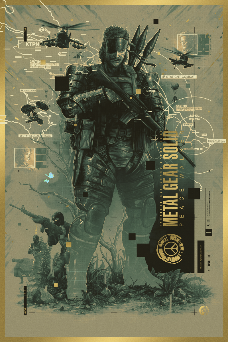 Metal Gear Solid: Peace Walker Metallic Gold Variant Art Print