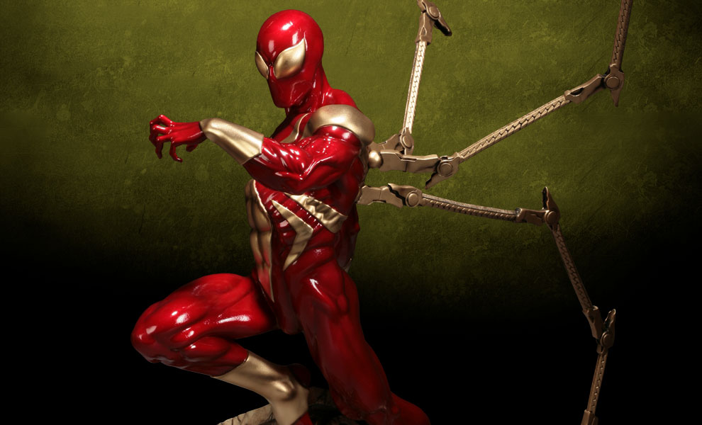 Gallery Feature Image of Iron Spider-Man Polystone Statue - Click to open image gallery