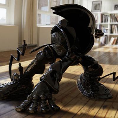 Miles Giant-Sized (Gloss Black Edition) art print