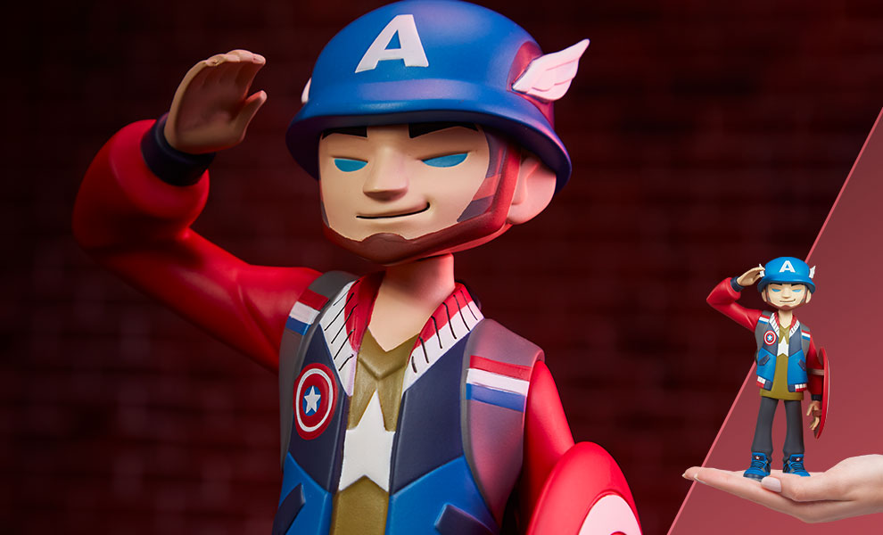 Gallery Feature Image of Captain America Designer Collectible Statue - Click to open image gallery
