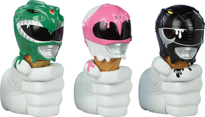 Green, Black and Pink Power Rangers Scoops Set Designer Collectible Bust by Unruly Industries(TM)