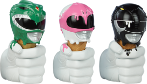Green, Black and Pink Power Rangers Scoops Set Designer Collectible Bust