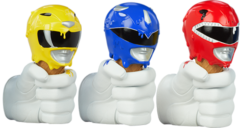 Red, Yellow and Blue Power Rangers Scoops Set Designer Collectible Bust by Unruly Industries(TM)