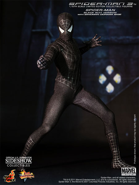 hot toys spiderman 3 black suit