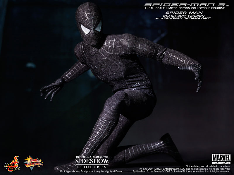 hot toys black spiderman