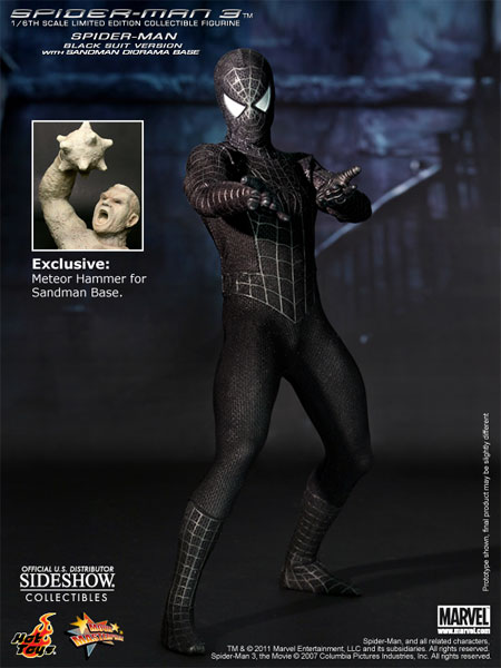 hot toys spiderman 3 black suit