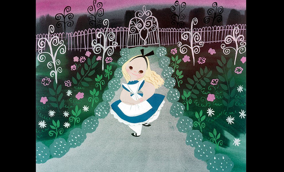 Alice In Wonderland Alice In The Garden By Mary Blair Fine A Sideshow Collectibles