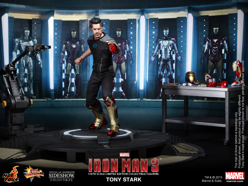Hot Toys MMS191 Iron Man 3 Tony Stark Workshop Test Ver 1/6 Armor