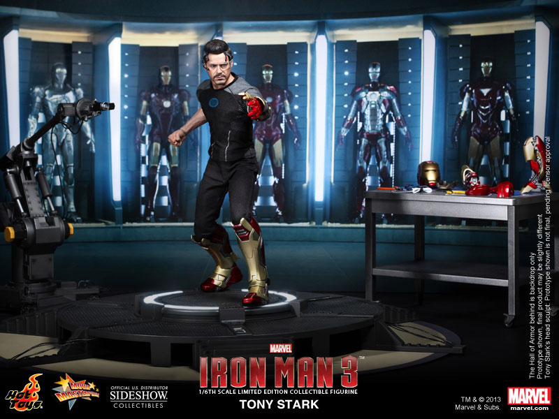 hot toys iron man 3 tony stark armor testing version
