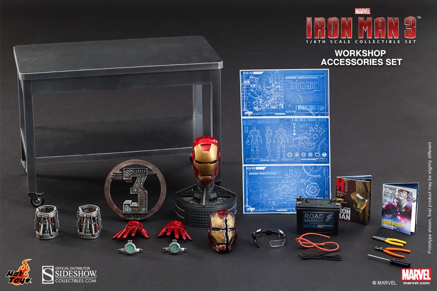 hot toys iron man 3 workshop accessories set