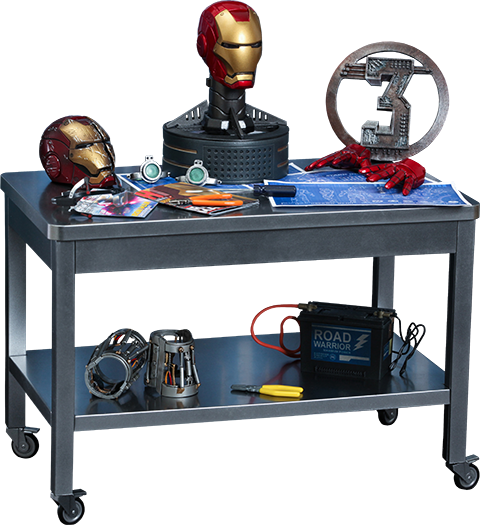 Details about   1/9 Scale Iron Man Tony Workshop Tesk Desk Workstation Scene Accessories 
