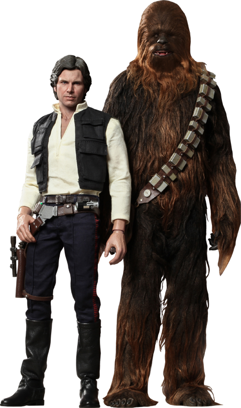 Hot Toys Han Solo and Chewbacca Sixth Scale Figure