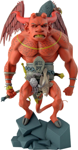 The First Hellboy Statue