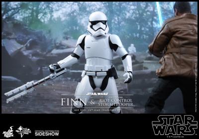 Finn and First Order Riot Control Stormtrooper- Prototype Shown