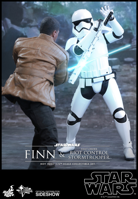 Finn and First Order Riot Control Stormtrooper