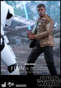 Gallery Image of Finn and First Order Riot Control Stormtrooper Sixth Scale Figure