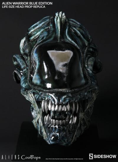 Alien Warrior Blue Edition Life-Size Head