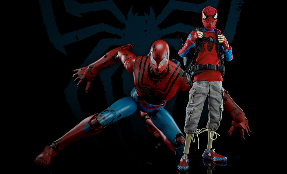 Marvel Peter Parker and Spider-man Sixth Scale Figure Set by | Sideshow