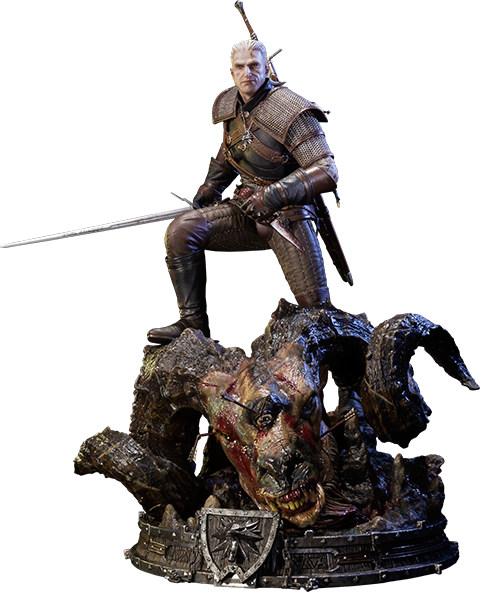 the witcher 3 wild hunt geralt in bath statuette