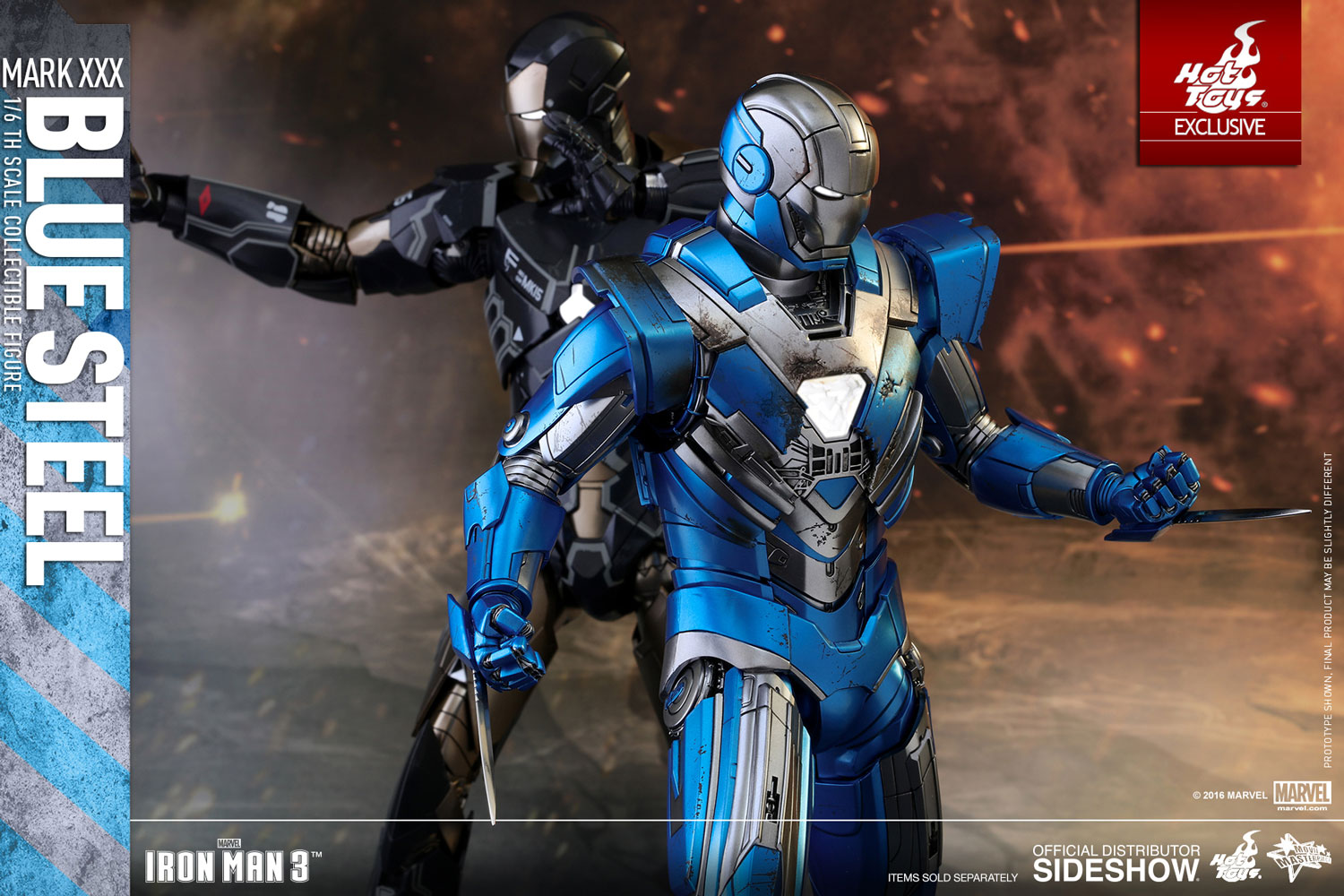 Marvel Iron Man Mark XXX   Blue Steel Sixth Scale Figure by