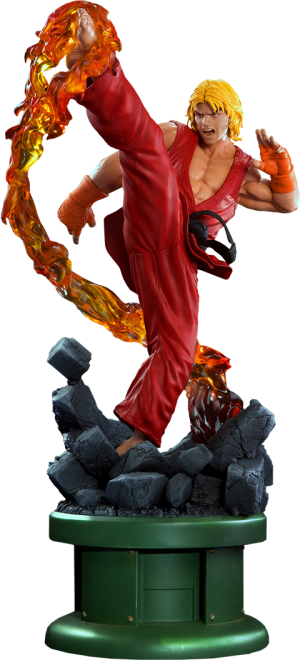 Ken Masters with Dragon Flame Statue