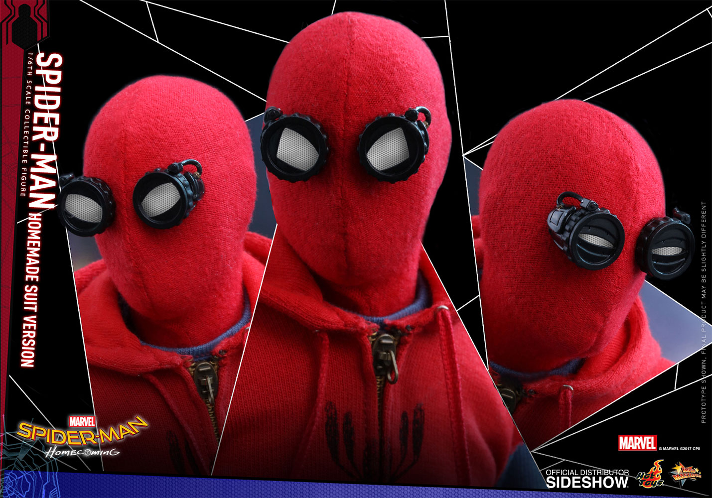 Spiderman Homecoming Triple Memorabilia Card WTT6 Spider-Man Homemade Suit Hood 