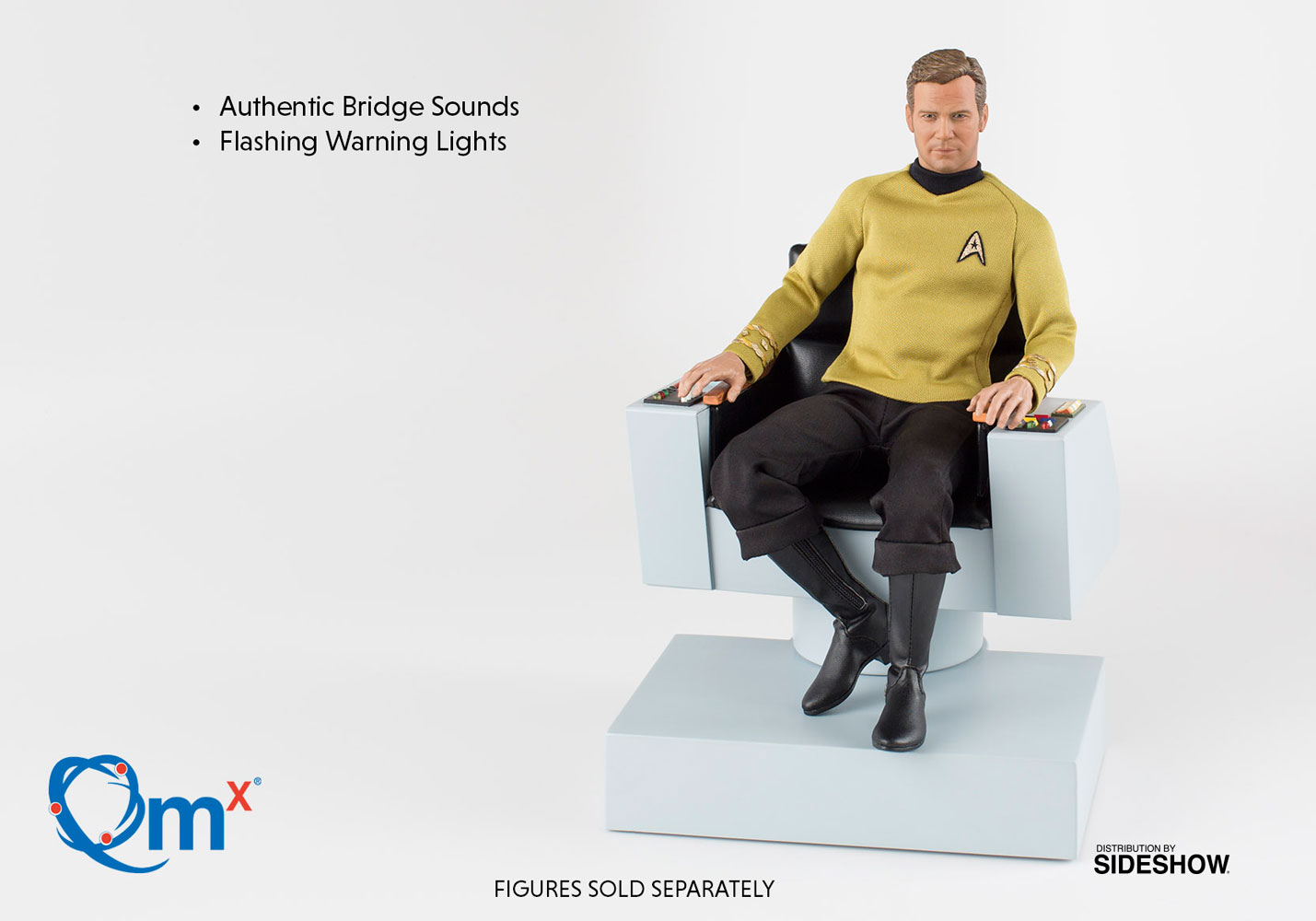 Accessoire Chaise De Captain Kirk Pour Figurine 1:6 - Quantum Mechanix / Sideshow, Neuf