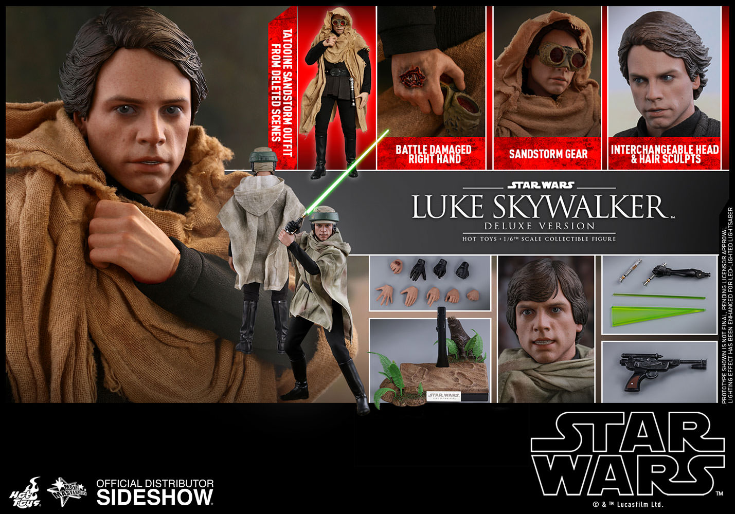 sideshow luke skywalker deluxe