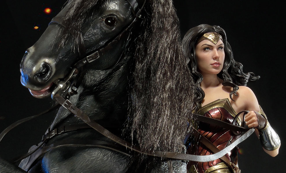Gallery Feature Image of Wonder Woman  on Horseback Statue - Click to open image gallery
