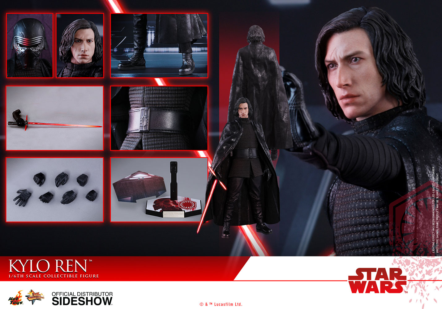 kylo ren last jedi hot toys