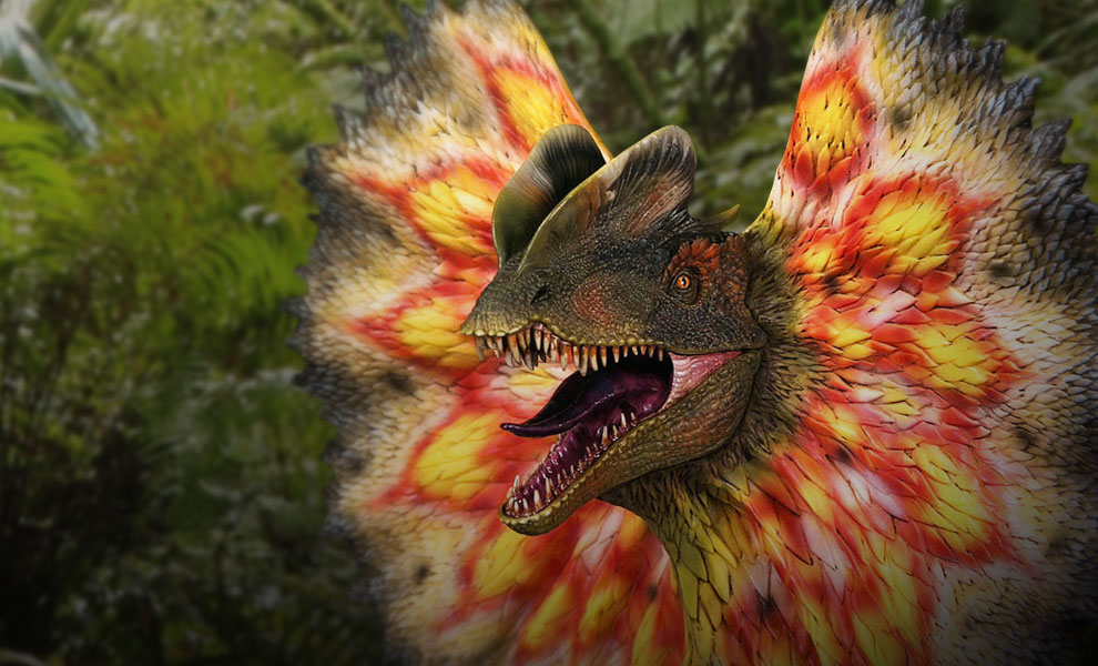 dinosaur with flaps around head