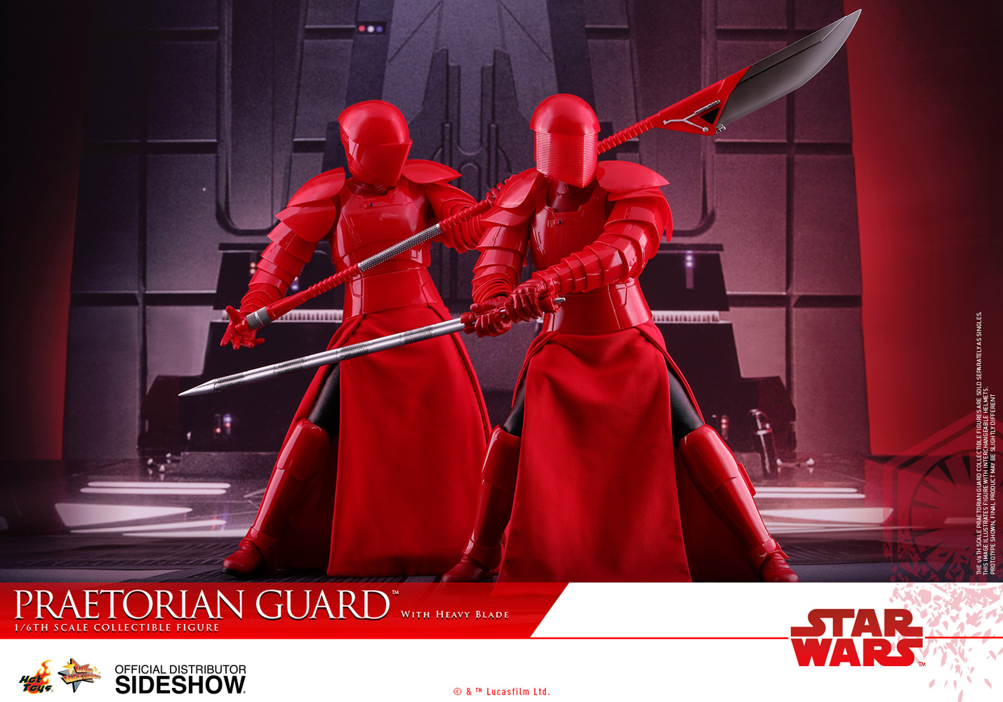 Hot Toys Star Wars Praetorian Guard HB Black /& Red Body Suit loose 1//6th scale