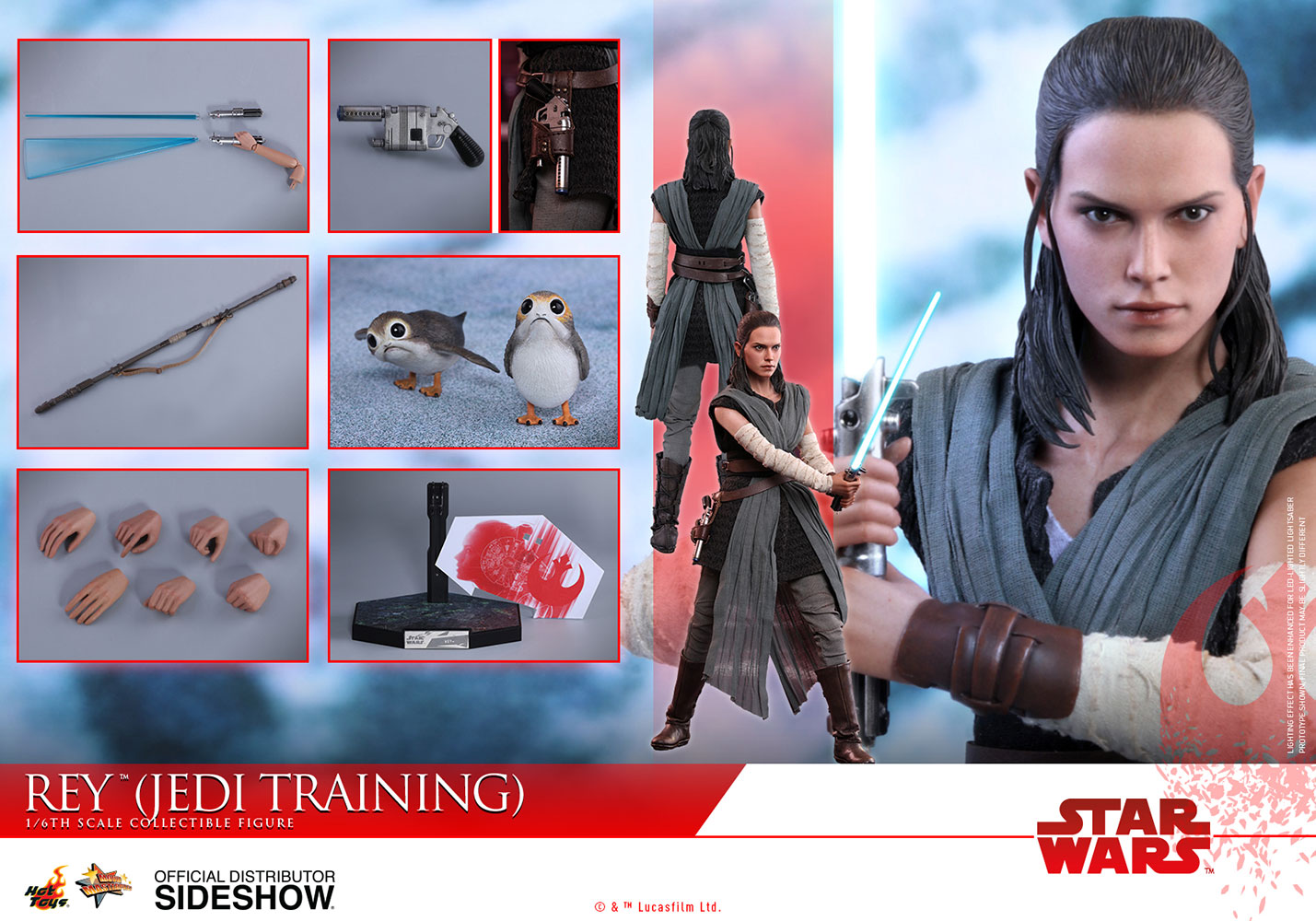 rey jedi training hot toys