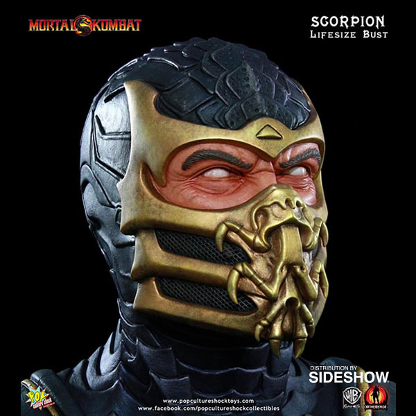 Mortal Kombat Scorpion Life Size Bust By Pop Culture Shock Sideshow